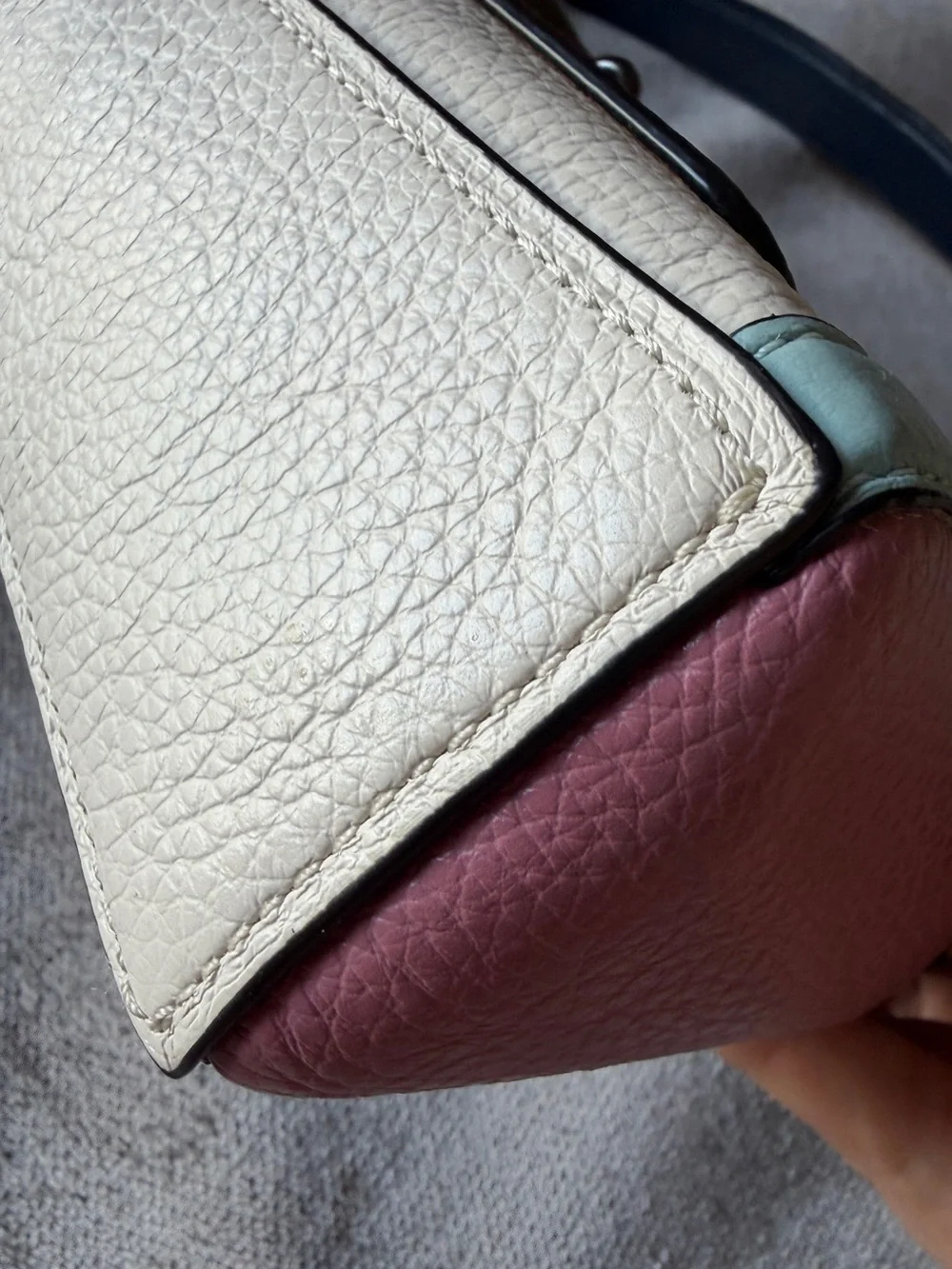 COACH Jade Shoulder Bag in Colorblock Pebble Leather 2730